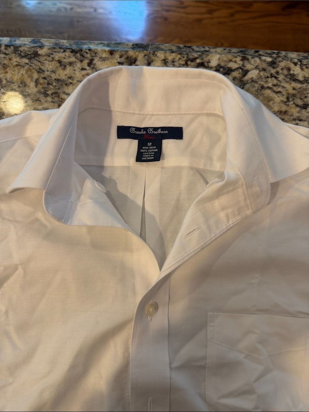 Brooks Brothers White Men's Dress Shirt - Classic Collar